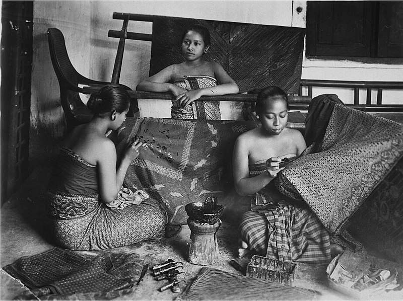 Photo d'archive batik en indonésie